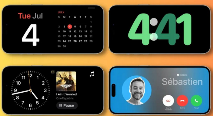 扶绥苹果手机维修分享iOS17横屏充电待机显示有什么好处 