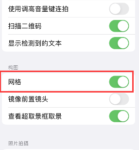 扶绥苹果手机维修网点分享iPhone如何开启九宫格构图功能 