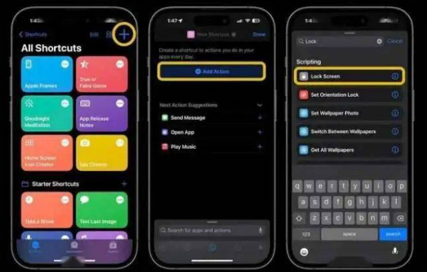 扶绥苹果14锁屏维修店分享iPhone14升级iOS16.4后如何创建锁屏快捷方式 